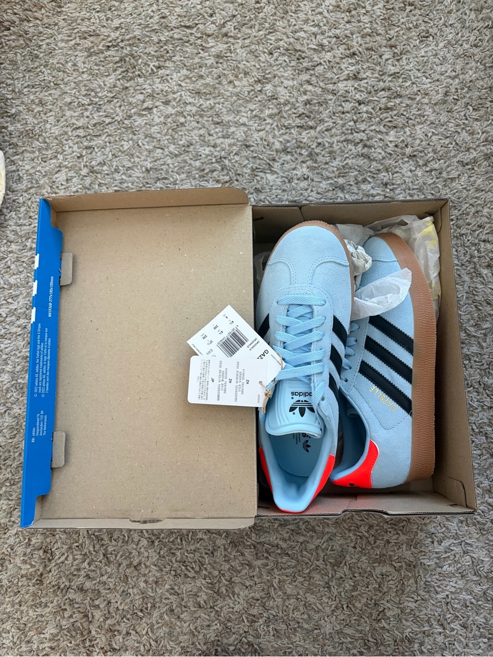 adidas Gazelle Sneakers in Light Blue